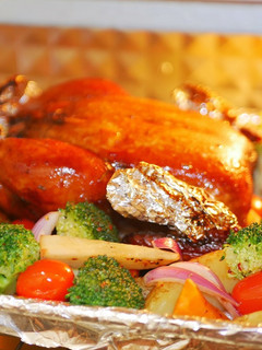 Foto resep Whole Roasted Chicken Vegetables Edisi Natal / Ayam Utuh Panggang Oven Dengan Apel - Sayur