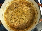 A picture of white chicken chili