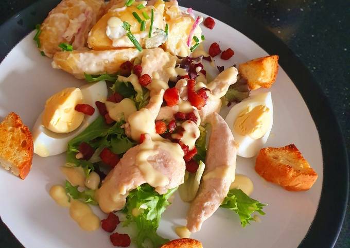 Simple Way to Make Perfect Lemon chicken salad with Zingy dressing 👌