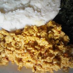 A picture of Turmeric fried eggs.