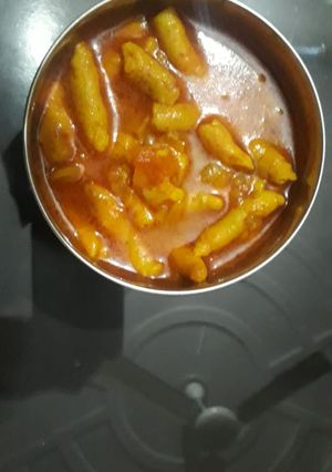 A picture of Boondi ki sabji.