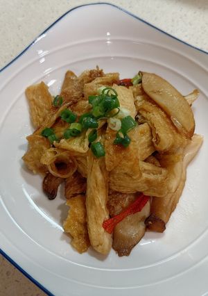 辣炒豆包杏鮑菇 的食譜成品照片