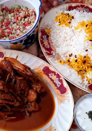 عکسی از دستور مرغ شکم پر (به روش رستورانی)