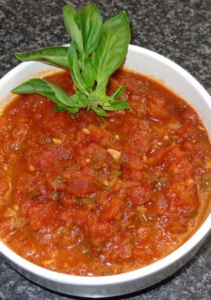 Una foto de Salsa de tomate marinara