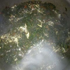 A picture of Pumpkin leaves and wild spinach #mymomsrecipe #authormarathon.