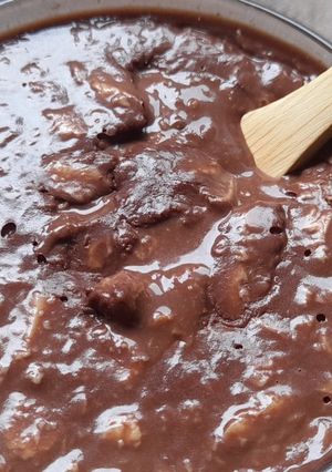 Une photo de Flan au chocolat vegan