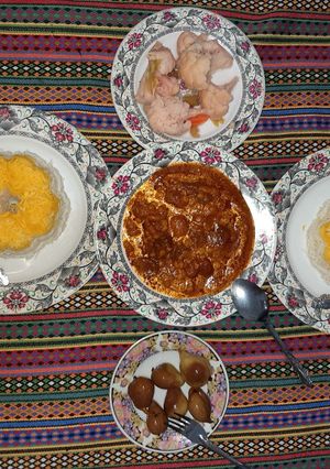 عکسی از دستور خورشت با برگه زرد آلو