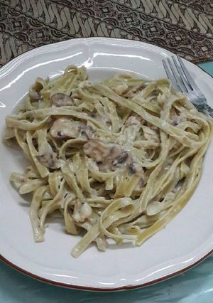 Foto resep Fettucini Saus Jamur