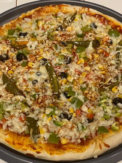 A picture of Homemade Veggie Pizza.