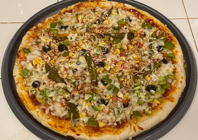 Simple Way to Prepare Speedy Homemade Veggie Pizza