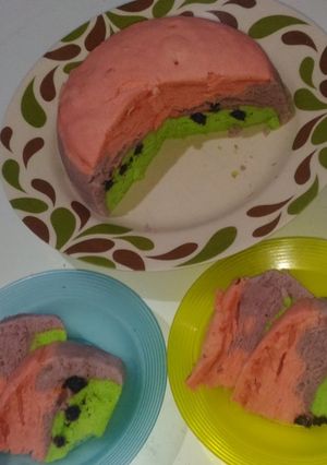 Foto resep Rainbow Chocochip Bolu Kukus