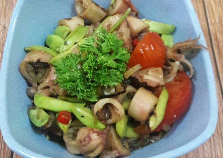 Resep Cumi Pete Saus Mentega #6 yang nikmat