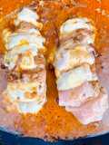 Frango recheado com fiambre e queijo