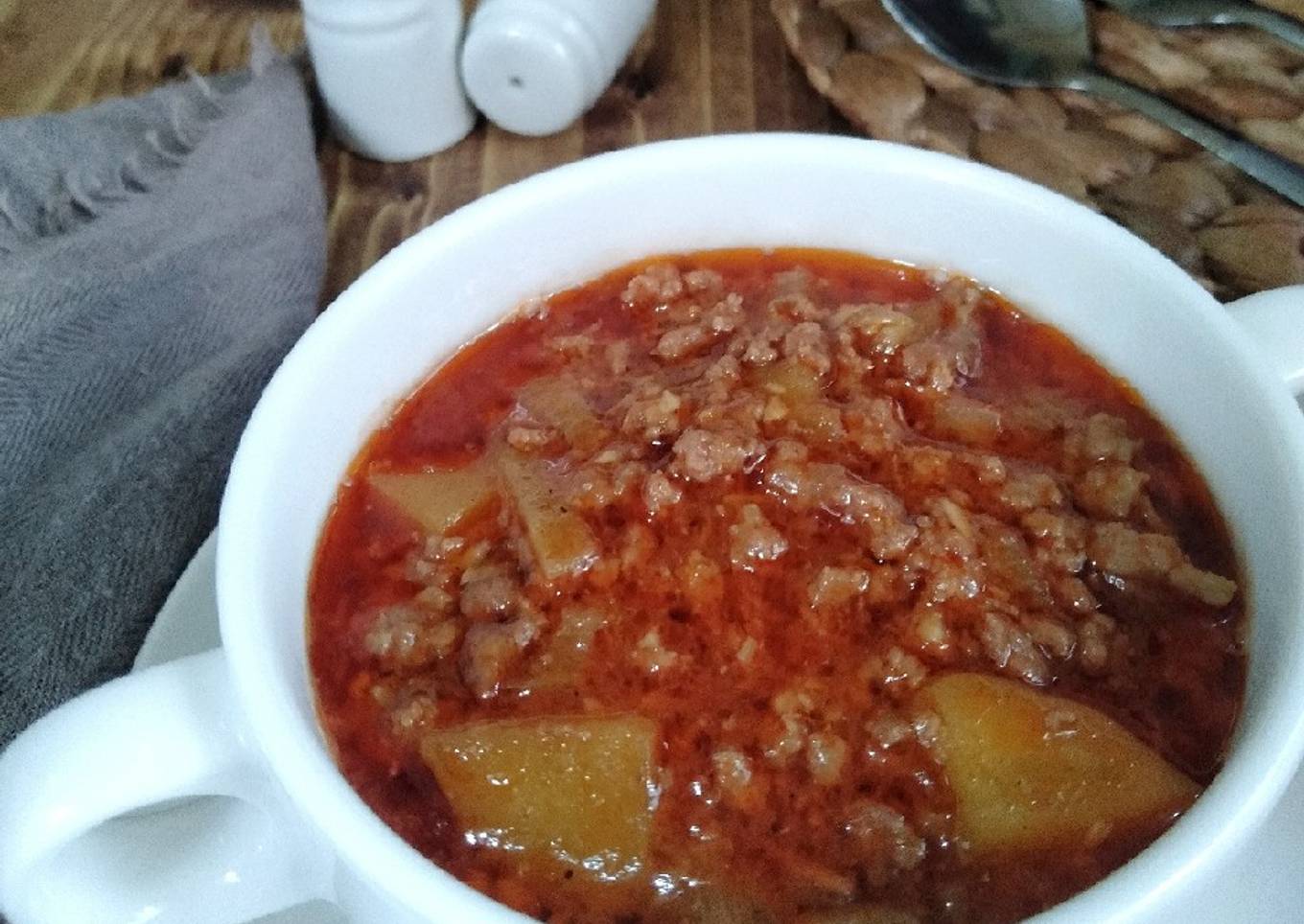 Semur Daging Cincang Kentang