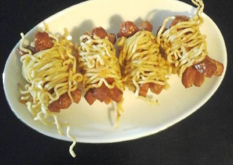 Sosis goreng white mie