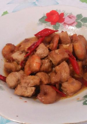 Foto resep Sambal goreng udang + tahu