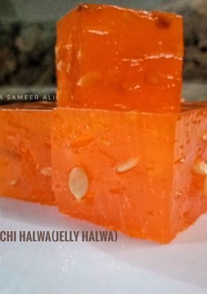 A picture of Karachi halwa(jelly halwa).