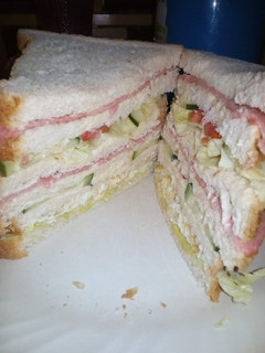A picture of King size sandwich.