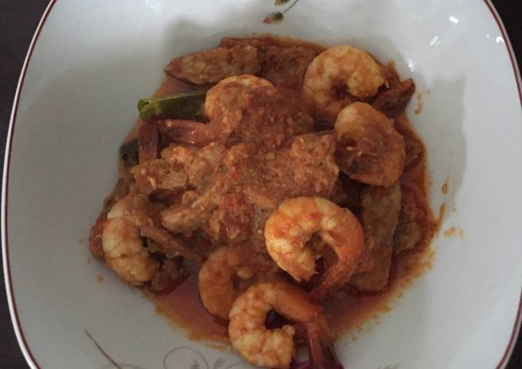 Udang tempe sambal goreng