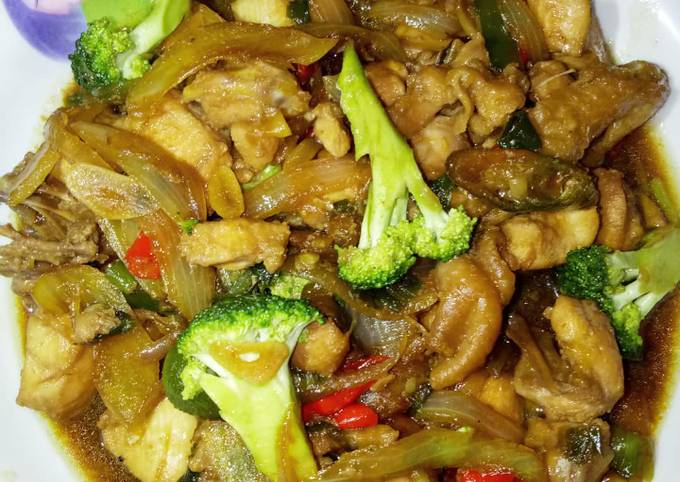 Ayam teriyaki sayur brokoli