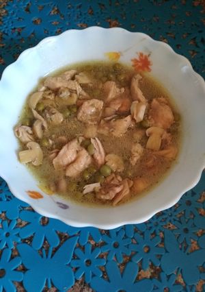 صورة لوصفة طبخ الفطر مع الدجاج