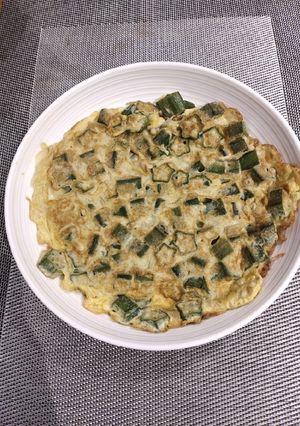 A picture of Okra Omellete.