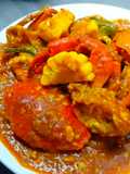 Kepiting (udang/Seafood) Saus Tiram Asam Manis Pedas (Saos Padang)