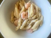 A picture of prawn penne