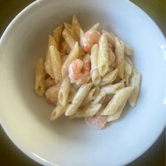 A picture of Lemon Penne Pasta with Shrimp 🍋.