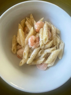 A picture of Lemon Penne Pasta with Shrimp 🍋.