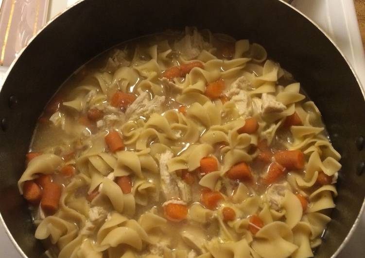 Steps to Prepare Homemade Mostly Homemade Chicken Noodle Soup