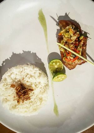 Foto resep Ayam panggang sambal matah