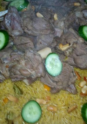 صورة لوصفة كبسة باللحم