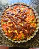 Tarta de zucchini con tomates