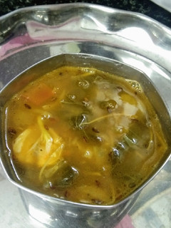 தண்டு கீரை சூப் (Spinach Soup) (Thandu keerai soup recipe in tamil) செய்முறை முக்கிய புகைப்படம்