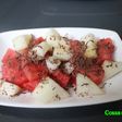 Sandía con melón y chocolate