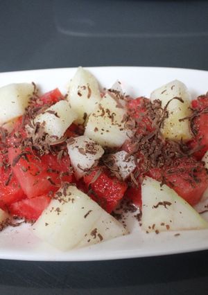Foto principal de Sandía con melón y chocolate