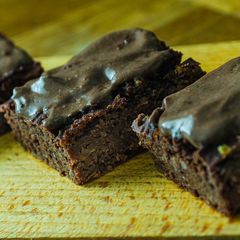 A picture of Super-Fudgy vegan Brownies.