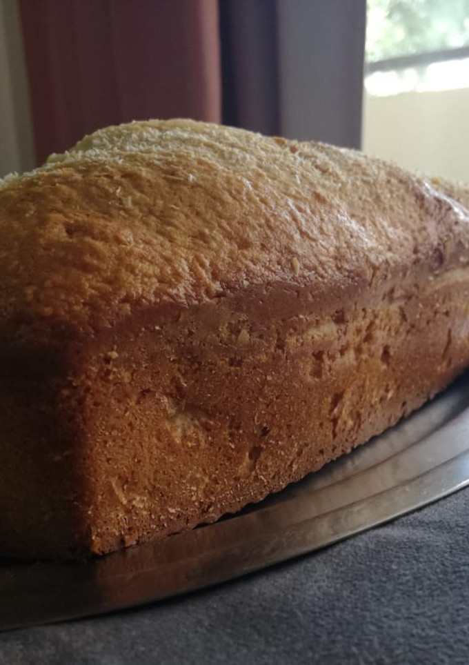 Una foto de Budín de coco. FACILÍSIMO para la merienda!