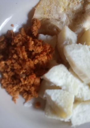 Dafaffar doya da egg source ainihin hoton girkin