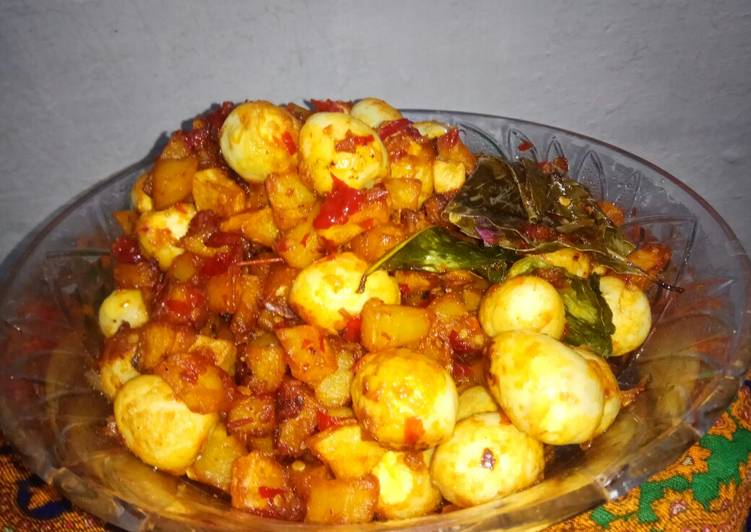 Balado telur puyuh kentang