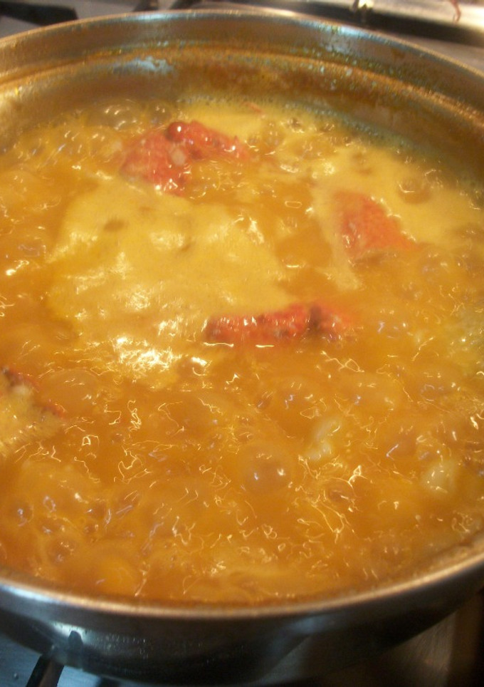 Una foto de Arroz caldoso de bogavante