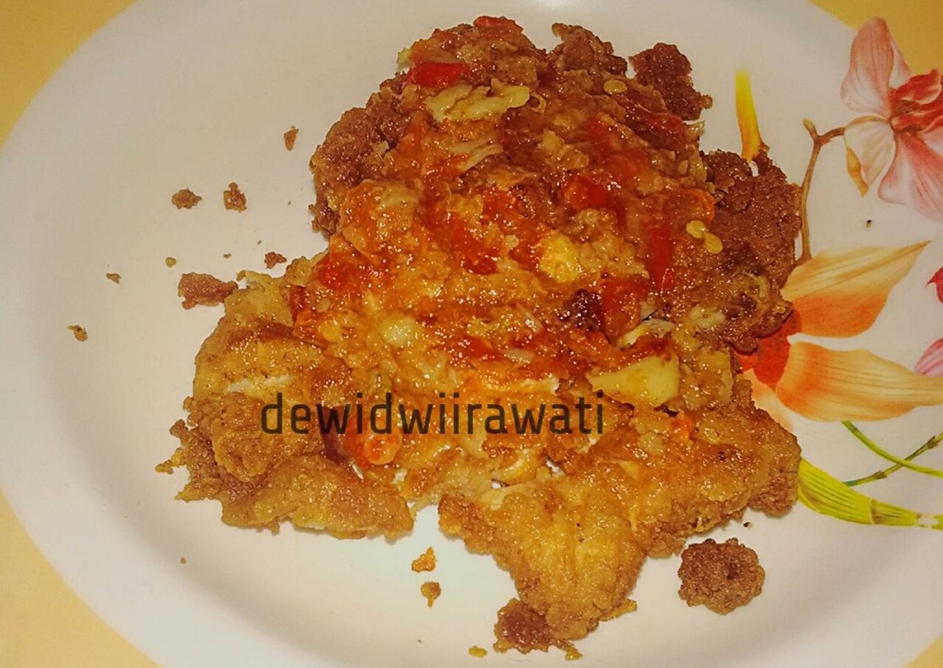 Ayam geprek sambel bawang