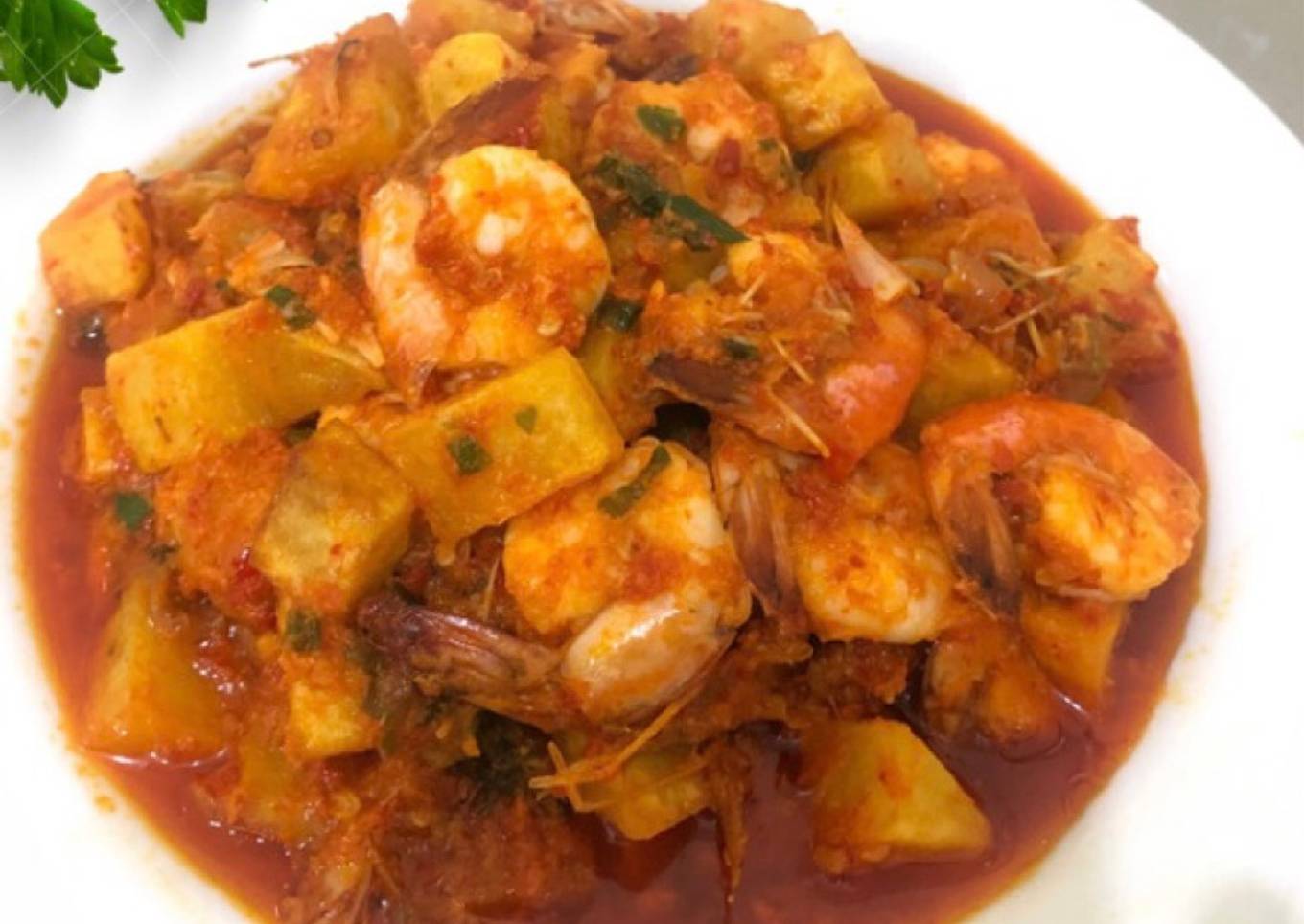 Sambal Udang Kentang Balado
