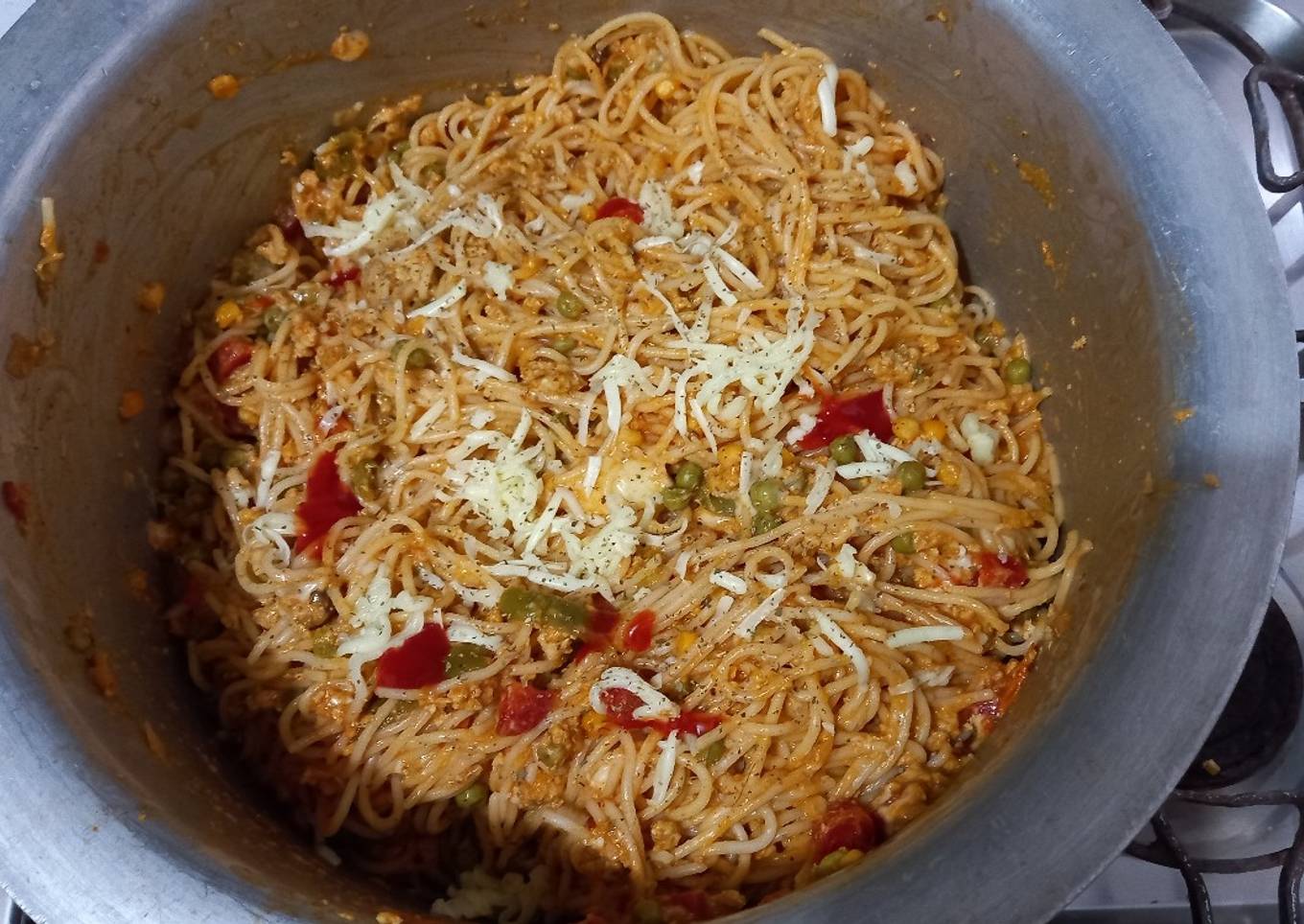 Spicy & Cheesy Spaghetti Meal