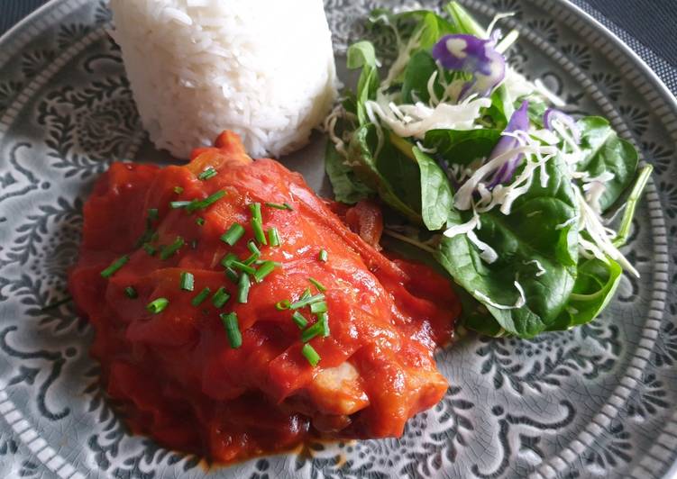Pollo in salsa di peperoni rossi 🇨🇴