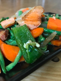 Foto resep Tumis Kacang Panjang with Salmon
