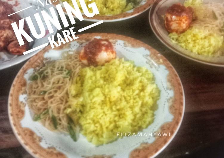 Nasi kuning bumbu kare metode majic com