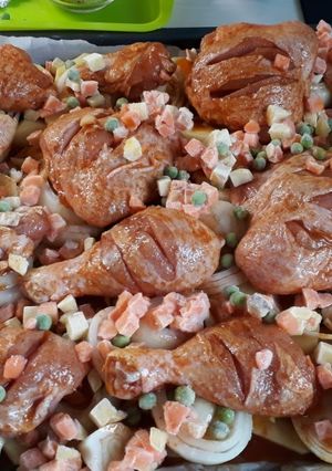 Tepsis csirke recept fotója