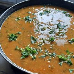 A picture of Dal palak (spinach dal).